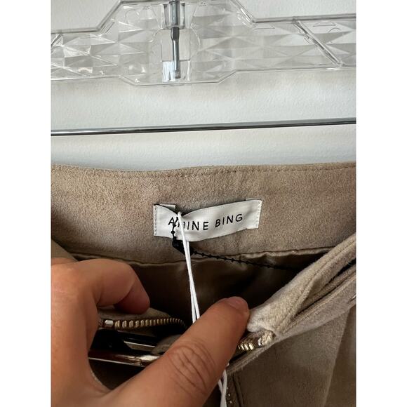 Anine Bing Zip-up Ana Mini Suede Skirt NWT size S - Picture 8 of 10